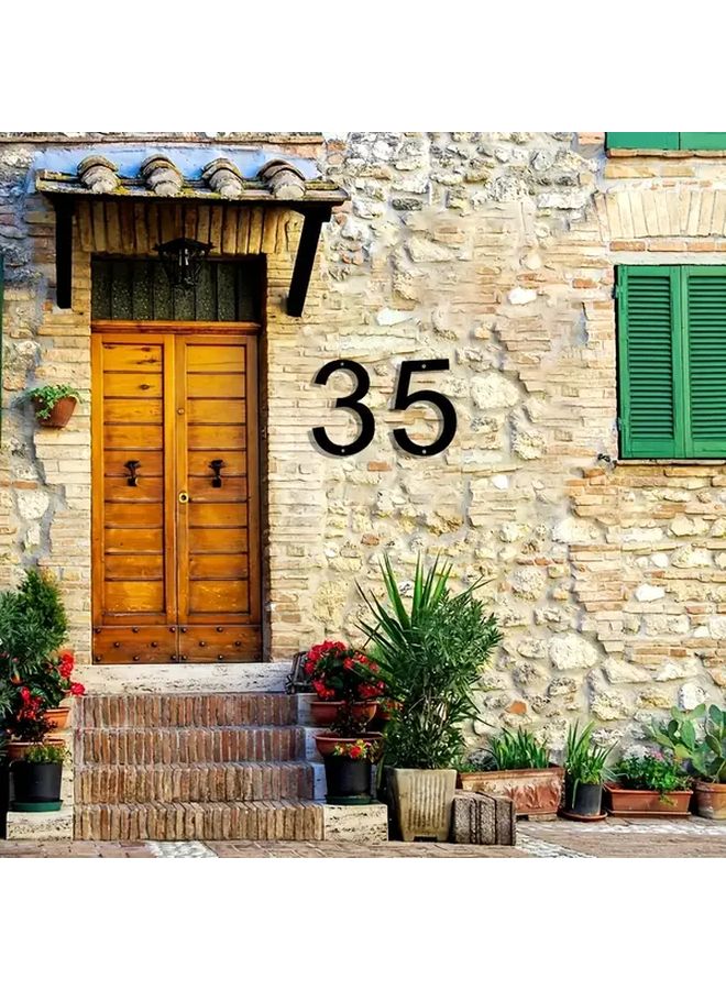 Modern Floating Metal Wall Address Sign Number 9 For Outdoor Homes Durable Easy Installation No Electricity Required - Image 4
