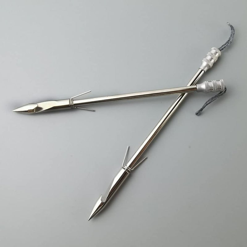 NSBELL 15PCS 5.7" Fish Shooting Darts Fishing Arrows Stainless Steel Fishing Arrowheads Dartfor Fishing Slingshot Darts (Silver) - Image 2
