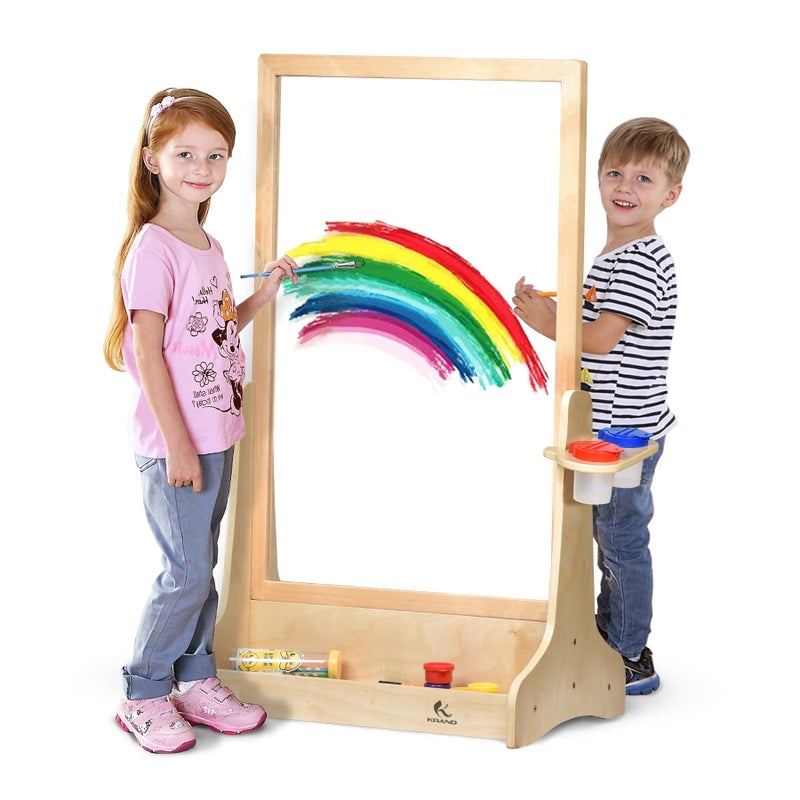 KRAND DoubleSided Plexiglass Painting Art Easel Easy to Clean Kids Drawing Board On Both Sides Fun Arts and Crafts Activity for Boys and Girls Indoor and Outdoor - Image 2