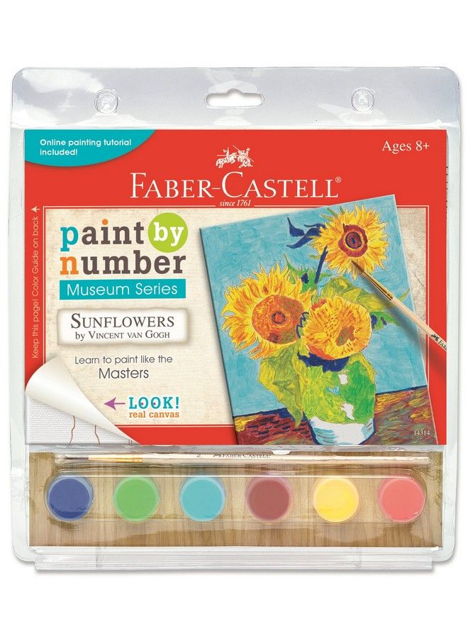 FABER-CASTELL Paint By Number Museum Series Paint Your Own Sunflowers By Vincent Van Gogh (Packaging May Vary)  - Image 2
