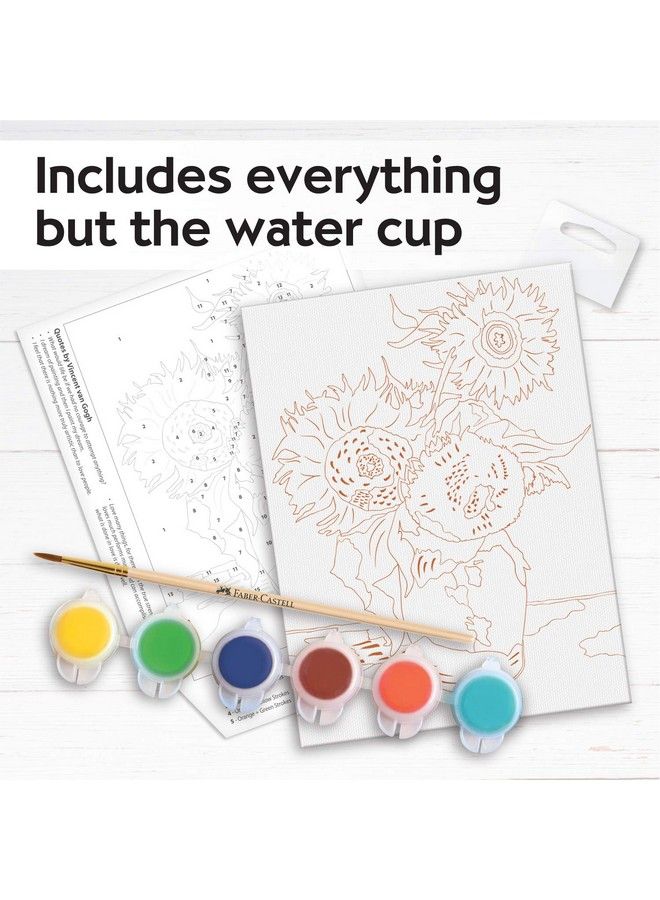 FABER-CASTELL Paint By Number Museum Series Paint Your Own Sunflowers By Vincent Van Gogh (Packaging May Vary)  - Image 5