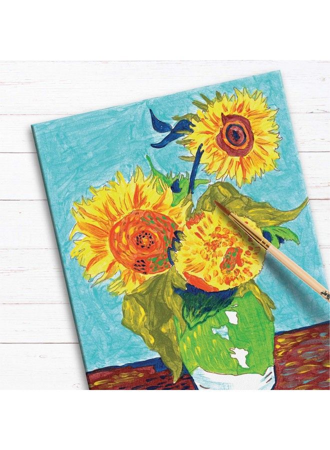 FABER-CASTELL Paint By Number Museum Series Paint Your Own Sunflowers By Vincent Van Gogh (Packaging May Vary)  - Image 3