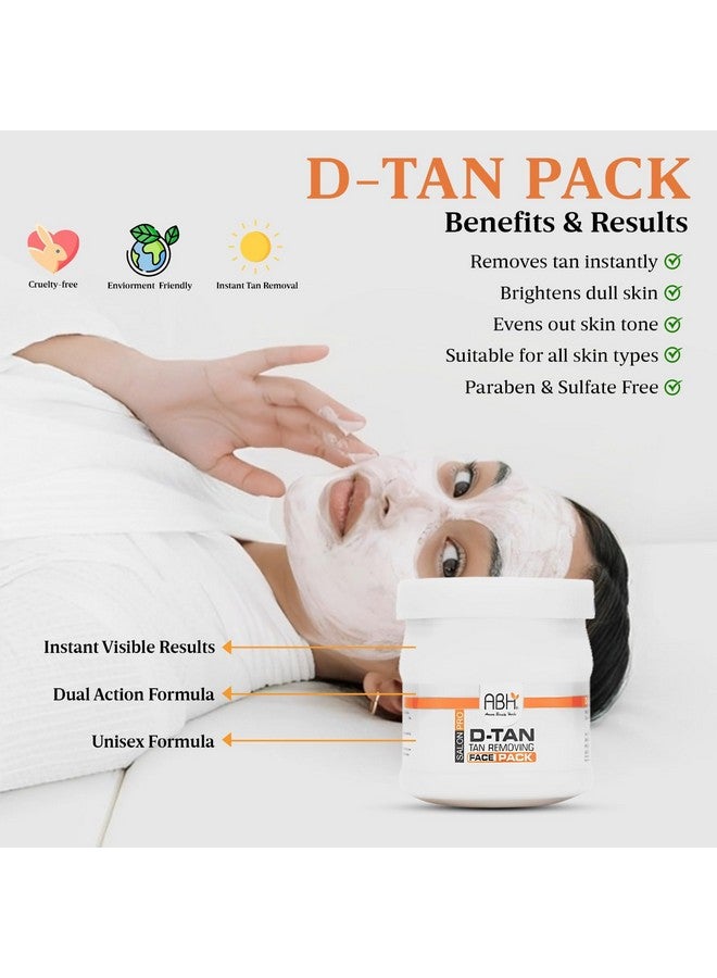 A.B.H ABH D-Tan Face Pack | Powerful Tan Removal & Skin Brightening Formula | Enriched with Natural Extracts to Fade Tan, Dark Spots & Pigmentation | Revives Dull Skin for a Clear, Radiant Complexion | Suitable for All Skin Types - Image 2