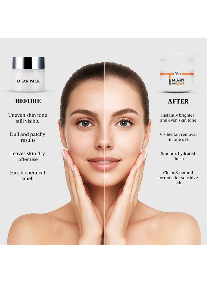 A.B.H ABH D-Tan Face Pack | Powerful Tan Removal & Skin Brightening Formula | Enriched with Natural Extracts to Fade Tan, Dark Spots & Pigmentation | Revives Dull Skin for a Clear, Radiant Complexion | Suitable for All Skin Types - Image 4