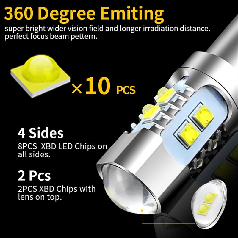 Wivplex 2Pc H21W LED Bulbs for VW Golf MK7 - Image 4