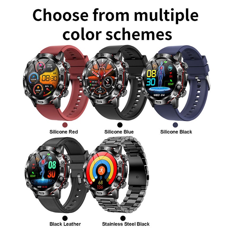 Smart Watch 1.43-inch 466*466 High-Clear Screen Sports Health Monitoring Sleep Monitor Watch IP68 Waterproof BT5.2 S0S Emergency Call Function Long Usage Time Multi-sport Modes for Men Women Health - Image 3