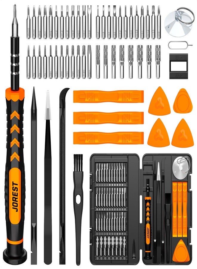 جوريست مجموعة مفكات دقيقة صغيرة من JOREST مكونة من 59 قطعة مع رؤوس Torx T5، T6، T8، طقم أدوات إصلاح صغير لأجهزة Macbook، والكمبيوتر، واللابتوب، والآيفون، وPS4 وPS5، وXbox، وSwitch، والنظارات، والساعات، وأجهزة الكمبيوتر الشخصية، وأجراس الأبواب Ring، والأجهزة الإلكترونية - Image 1
