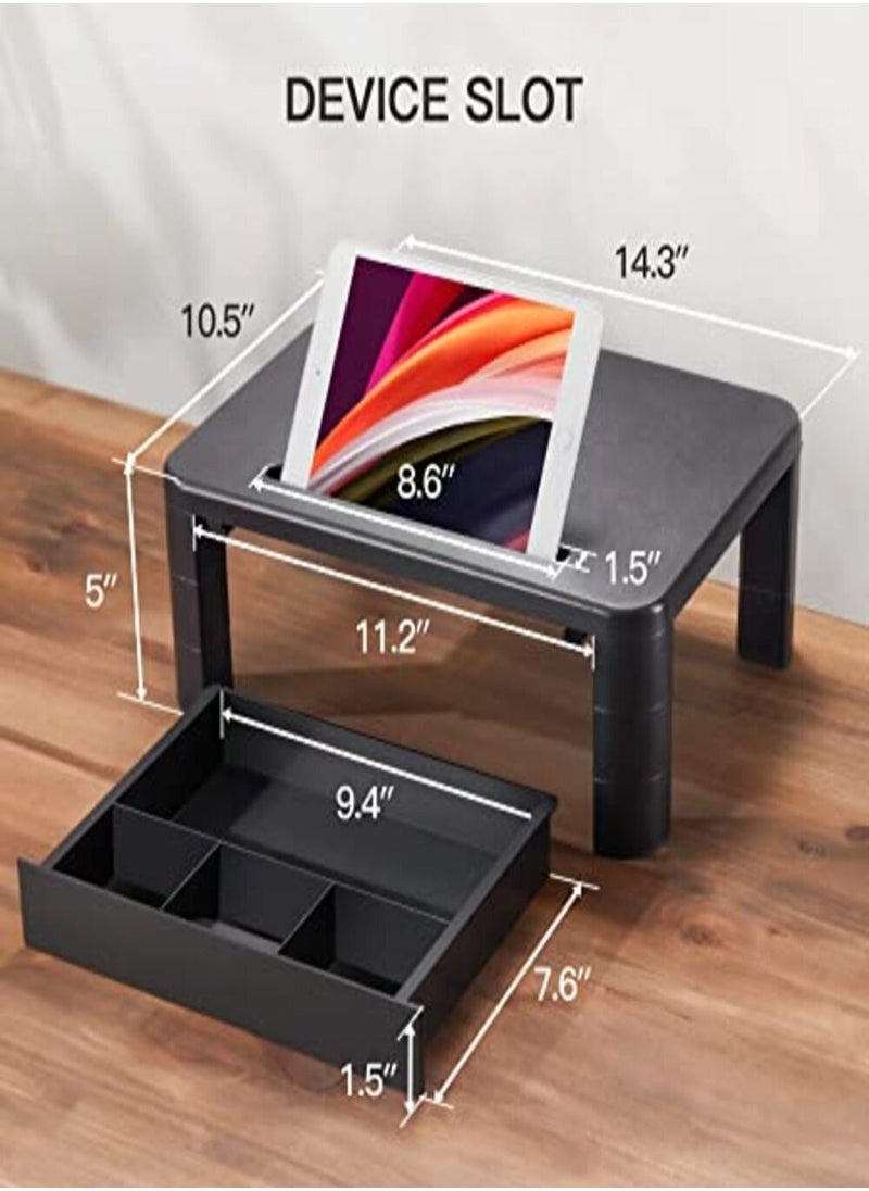 LORYERGO Loryergo Adjustable Laptop & Monitor Stand with Drawer & Cellphone Holder Black  37.01 x 27 x 13 cm; 811.93 Grams  - Image 5