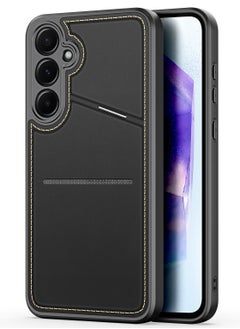 DUX DUCIS DUX DUCIS Rafi II Series Case for Samsung Galaxy A55 5G Case Wallet with Kickstand and Credit Card Holder Compatible with MagSafe Leather Heavy Duty Protective Case Cover (Black)  - Image 1