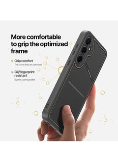 DUX DUCIS DUX DUCIS Rafi II Series Case for Samsung Galaxy A55 5G Case Wallet with Kickstand and Credit Card Holder Compatible with MagSafe Leather Heavy Duty Protective Case Cover (Black)  - Image 5