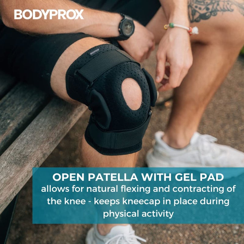 Bodyprox دعامة للركبة بمفصل للرجال والنساء، دعم للركبة للإصابات المتورمة في الرباط الصليبي الأمامي، الأوتار، الأربطة والغضروف المفصلي - Image 5