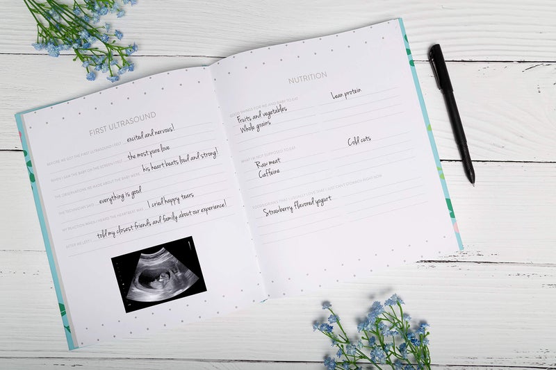 Kate & Milo Floral Pregnancy Journal, Milestone Tracker, Baby Keepsake Book, Gift For Expecting Moms, Sonogram Photo Insert, My Pregnancy Journal - Image 2