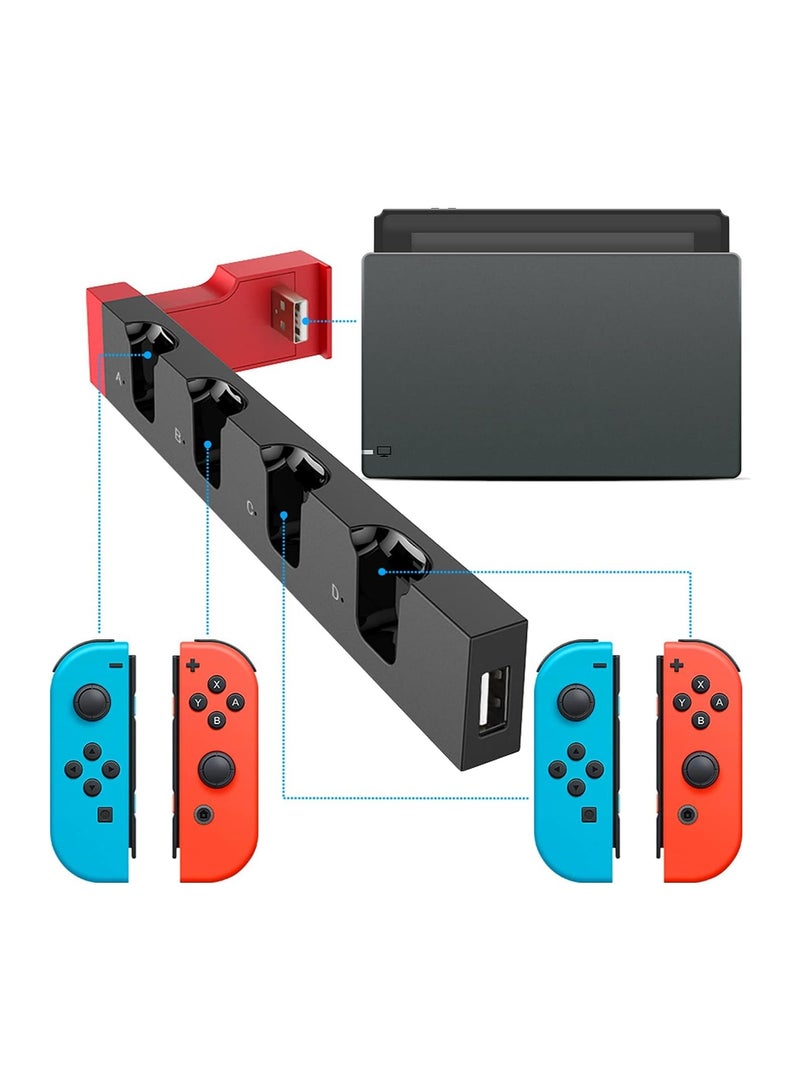 General Joy-Con Nintendo Switch OLED model charger, compatible with Joy Con charger Switch and OLED model versions, USB charging base stand with indicator  - Image 2