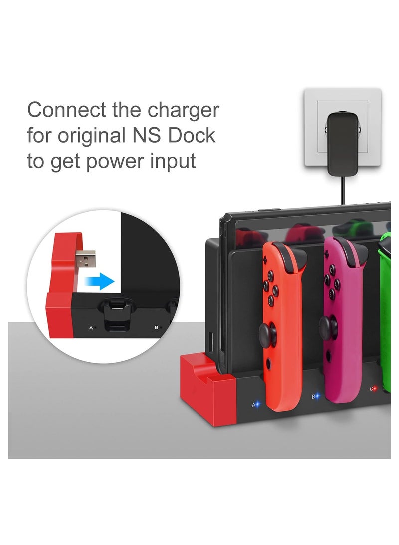 General Joy-Con Nintendo Switch OLED model charger, compatible with Joy Con charger Switch and OLED model versions, USB charging base stand with indicator  - Image 3