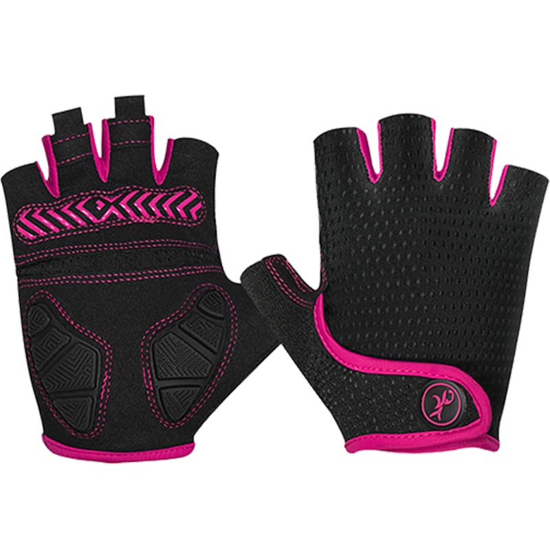MOREOK Cycling Gloves Bike Gloves for Men/Women-[5MM Gel Pad] Half Finger Bicycle Biking Gloves for Cycling/Weight Lifting/Gym/Motorcycle/Outdoor Sports-098-Pink-S - Image 5