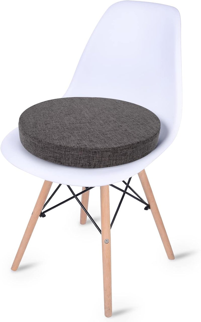 Tromlycs Round Chair Seat Cushion Pad 16 inch for Circle Stool Chairs Non Slip Decorative Foam Cushion Pillow, 1 Piece, 16 x 16 inches, Gray - Image 4