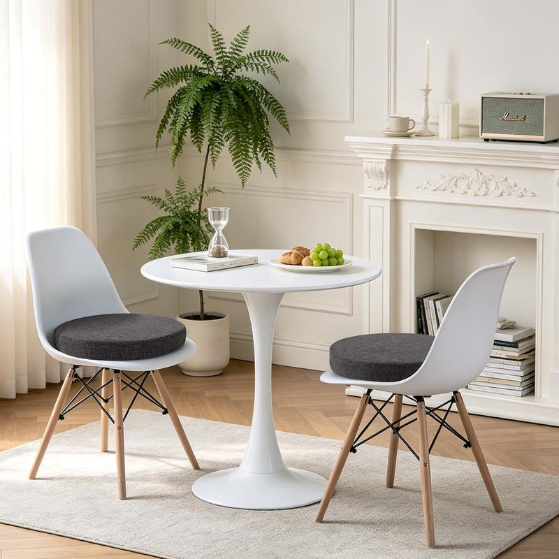 Tromlycs Round Chair Seat Cushion Pad 16 inch for Circle Stool Chairs Non Slip Decorative Foam Cushion Pillow, 1 Piece, 16 x 16 inches, Gray - Image 2