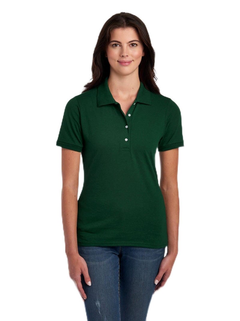 Jerzees Women's Short Sleeve Polo Shirts, Dri-Power, Sizes S-2X - Forest Green, XX-Large - Image 1
