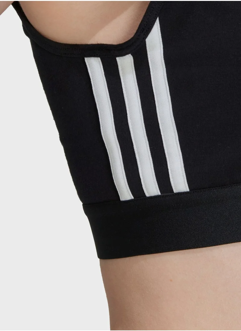 Adidas 3 Stripe Cropped Bra