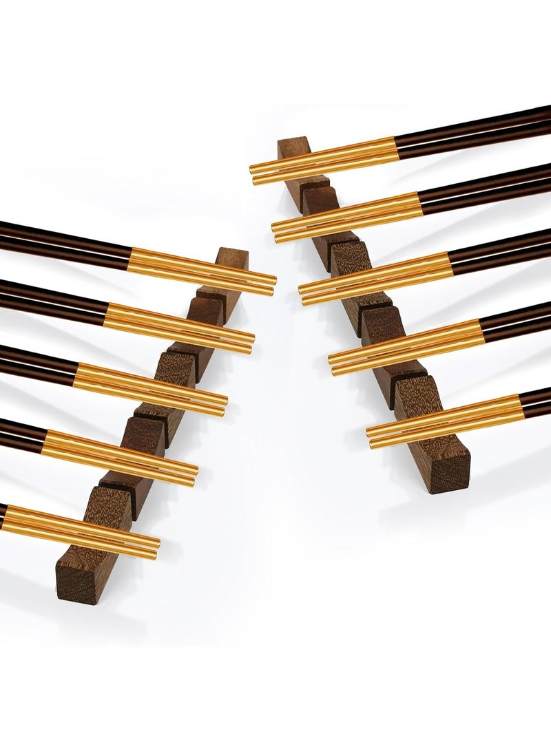 Forest Home 6 PCS Wooden Chopstick Rests and Holders for Home, Hotel, Resta, urant Natural Premium Chopsticks Holders, Spoon Fork Knife Stand Rack Set - Image 4