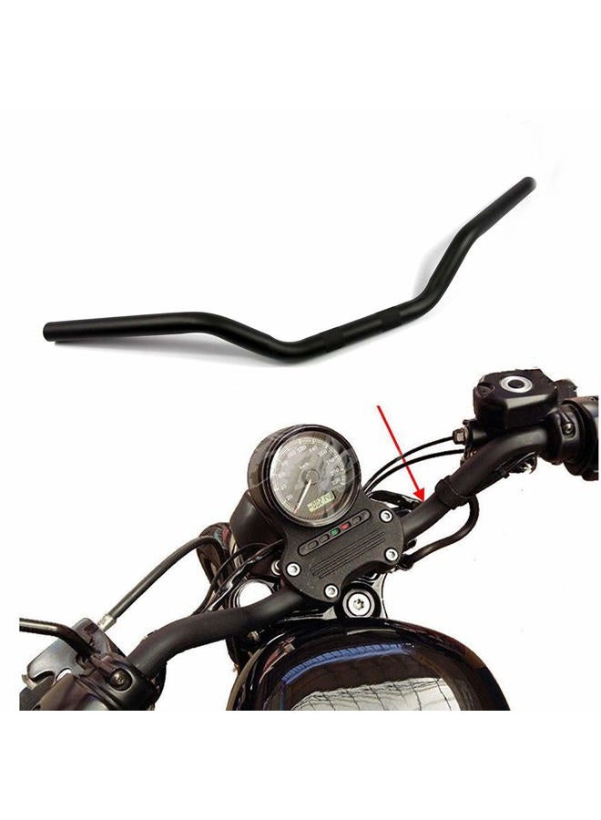 COBIKE Motorcycle Hanger 1 inch 25mm Ace Cafe Racer Clubman Handlebar Handle bars handlebars Bar compatible with Harley Sportster XL883 XL1200(Black Low) - Image 1