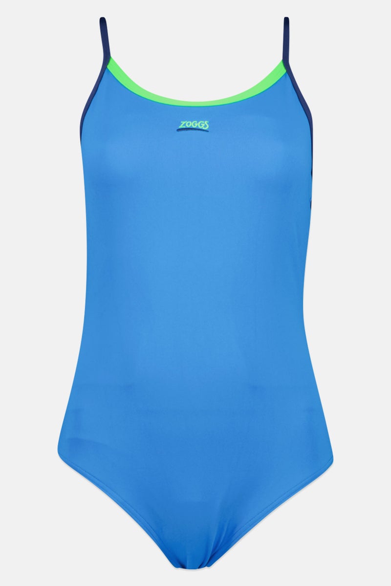 ZOGGS Women Brand Logo One Piece Swimsuit, Blue - Image 1