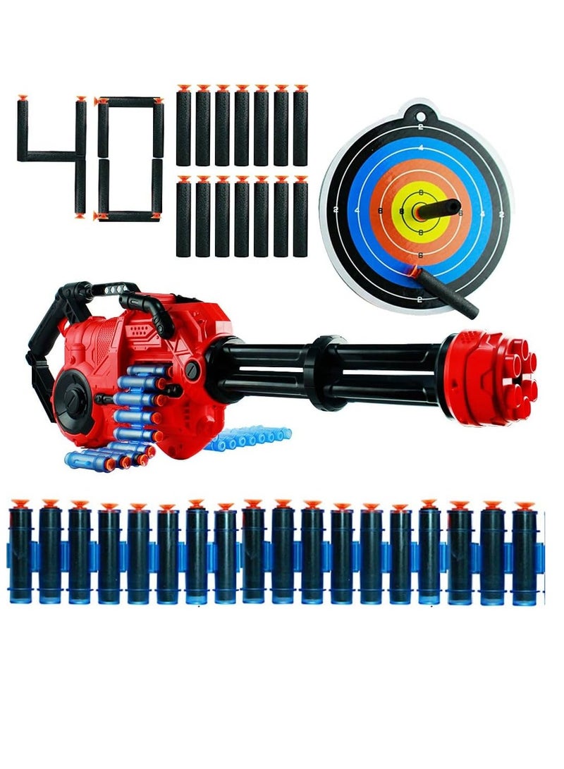 UKR 30 Bullet Automatic Blaster Gun - 73 cm Motorized Toy with 40 Darts Included & 100 Dart Refill | Large Safe Suction Cup Blasters with Rotating Feature - Image 1