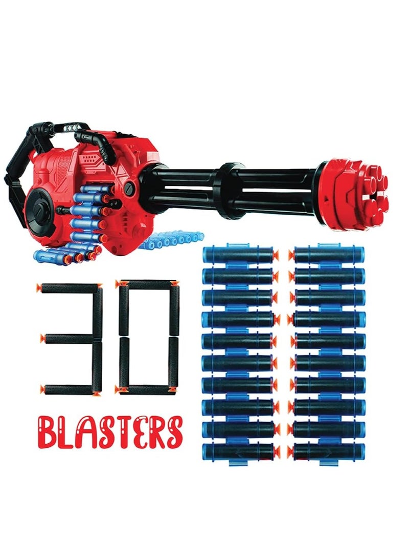 UKR 30 Bullet Automatic Blaster Gun - 73 cm Motorized Toy with 40 Darts Included & 100 Dart Refill | Large Safe Suction Cup Blasters with Rotating Feature - Image 4