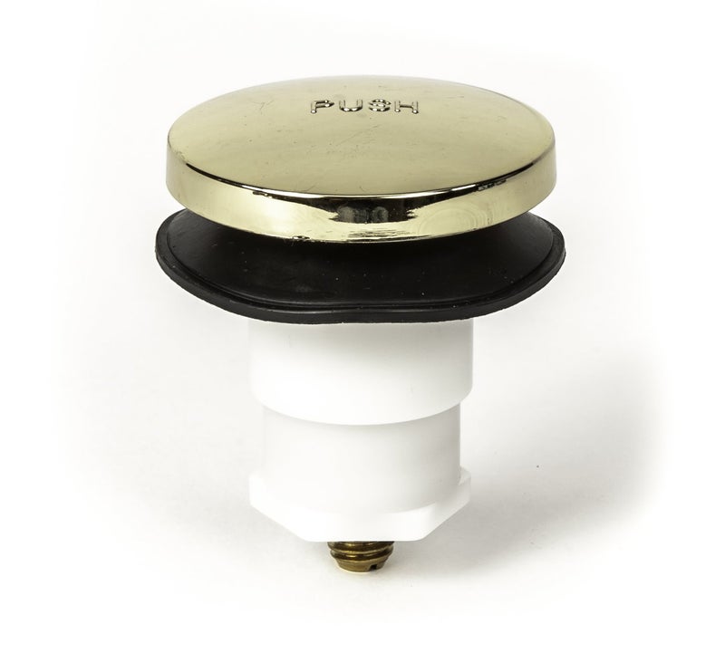 PermaFLOW PF0936-PB Toe Touch (Tip Toe, Foot Actuated) Bath Tub/Bathtub Drain Stopper Includes 3/8" and 5/16" Fittings - Image 2