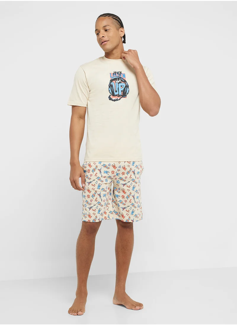 Seventy Five Nightwear T-Shirt & Shorts Sets