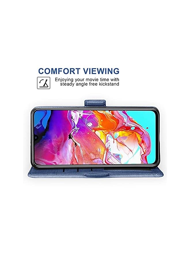 Compatible With Samsung Galaxy A71 4G Wallet Case Tempered Glass Screen Protector And Leather Flip Cover Card Holder Stand Cell Phone Cases For Glaxay A 71 Gaxaly 71A S71 A715F Women Men Blue - pzsku/Z0A5EE08BB567FE256F87Z/45/_/1702972033/ee3b3cd4-959a-470d-ae27-2900770d609e