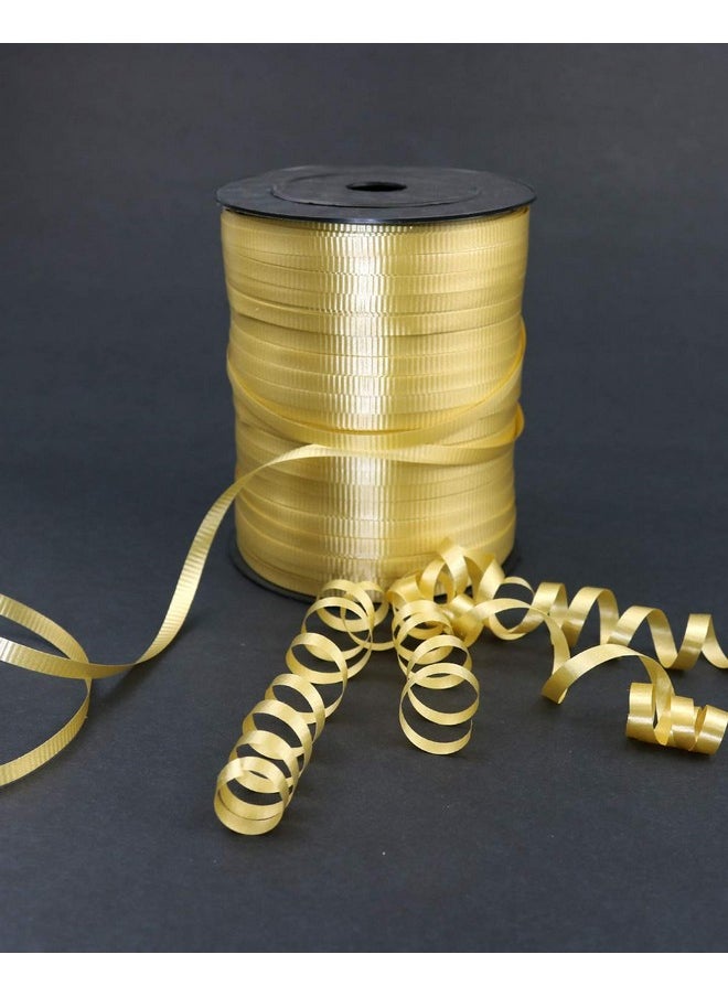 GiftExpress 500 Yards Gold Curling Ribbon For Balloon Ribbon Balloon String Gift Wrapping Supplies Party Decorations Art Crafts  - Image 1