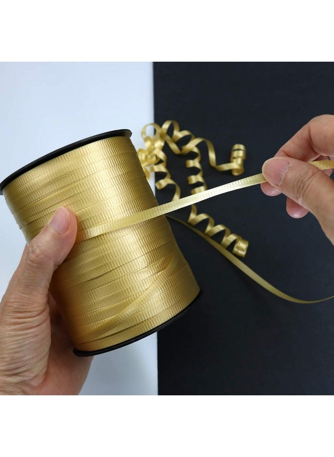 GiftExpress 500 Yards Gold Curling Ribbon For Balloon Ribbon Balloon String Gift Wrapping Supplies Party Decorations Art Crafts  - Image 3