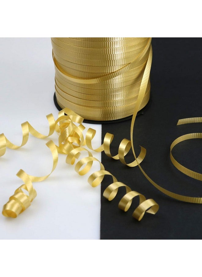 GiftExpress 500 Yards Gold Curling Ribbon For Balloon Ribbon Balloon String Gift Wrapping Supplies Party Decorations Art Crafts  - Image 2