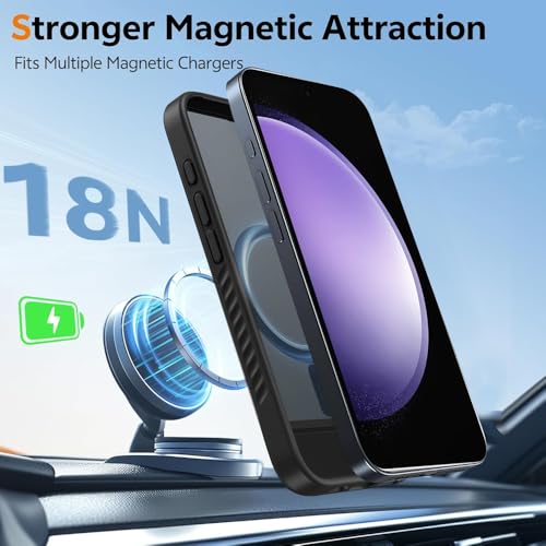 KARWAN®?Ultra Hybrid Matte Back Cover Case Compatible with Stand Magnetic for Google Pixel 9 Pro XL | Mag-Safe Wireless Charging | Camera Bump Protection -(Black) - Image 2