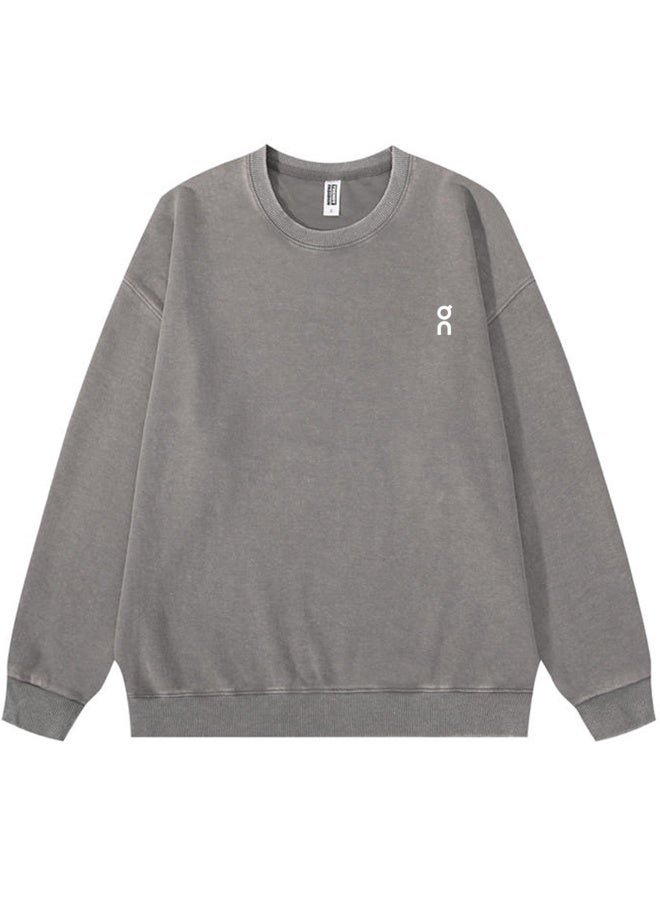 On Running Men's and Women's Loose Shoulder Long Sleeve Round Neck Sweater - Image 3