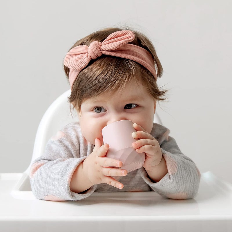SAMiGO Silicone Baby Cups for 6-12 Months, Tiny Open Cups for Training and Water Drinking, Baby Led Weaning Supplies, 2 OZ - Image 4