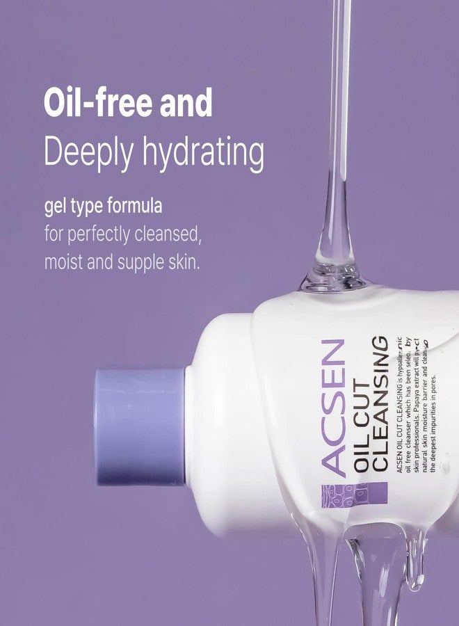 TROIAREUKE ACSEN Oil Cut Cleansing (10.14 Fl. Oz., Oil-free, Hypersensitivity, Acne-prone and sensitive skin, Damaged skin, Oily skin, Cleansing gel, Sebum balancing, Make-up remover, Facial cleanser - Image 3