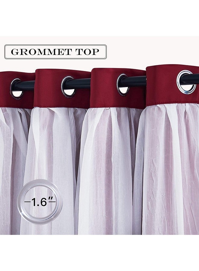 BFAM Sheer Blackout Curtain-Room Darkening Thermal Insulated Eyelet Noise reducing Window and Door Curtains for Bedroom,Living Room, Kids Room Set of 1 - Image 3