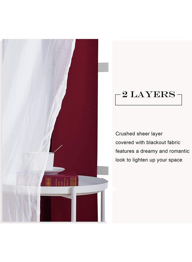 BFAM Sheer Blackout Curtain-Room Darkening Thermal Insulated Eyelet Noise reducing Window and Door Curtains for Bedroom,Living Room, Kids Room Set of 1 - Image 5