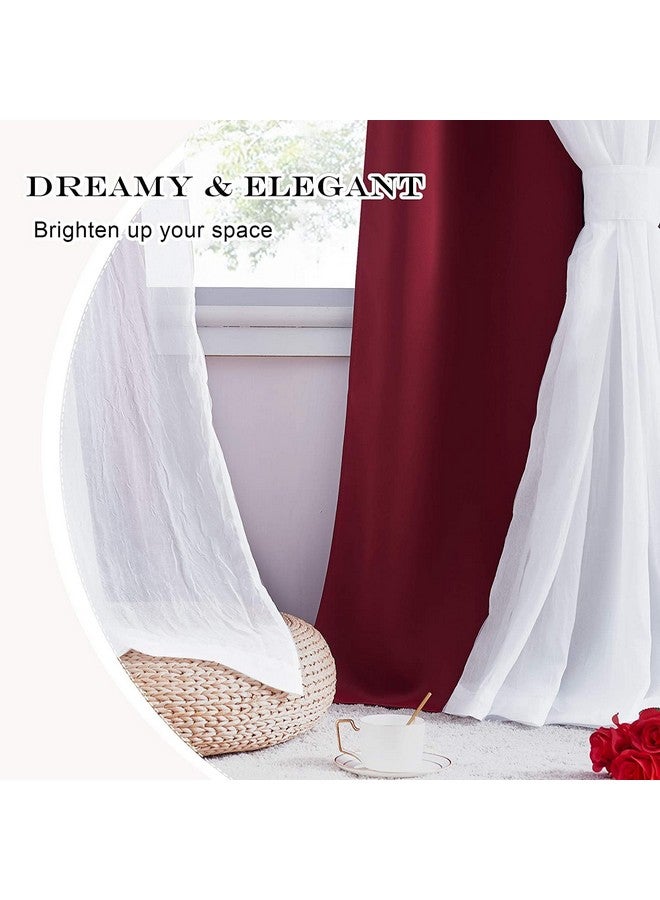 BFAM Sheer Blackout Curtain-Room Darkening Thermal Insulated Eyelet Noise reducing Window and Door Curtains for Bedroom,Living Room, Kids Room Set of 1 - Image 4