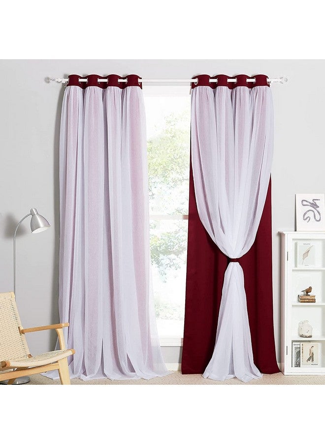 BFAM Sheer Blackout Curtain-Room Darkening Thermal Insulated Eyelet Noise reducing Window and Door Curtains for Bedroom,Living Room, Kids Room Set of 1 - Image 2