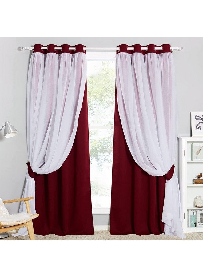 BFAM Sheer Blackout Curtain-Room Darkening Thermal Insulated Eyelet Noise reducing Window and Door Curtains for Bedroom,Living Room, Kids Room Set of 1 - Image 1