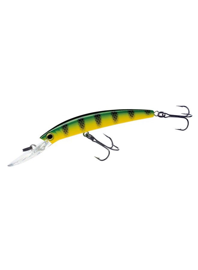 DUEL Yo-Zuri R1301MPC Crystal Minnow Deep Diver Walleye, Floating 5-1/4", 7/8 oz, 2 Hook, Green Perch - Image 1