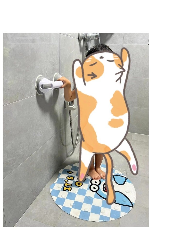 جين لى تشيانغ قضبان إمساك لحوض الاستحمام والدش، قطعتان، قضبان إمساك بأكواب شفط، مقابض دش شديدة التحمل، قضبان إمساك قابلة للإزالة لكبار السن والأطفال، مقابض أمان للحمام، لا تتطلب حفرًا، مقاومة للماء، رمادي - Image 4