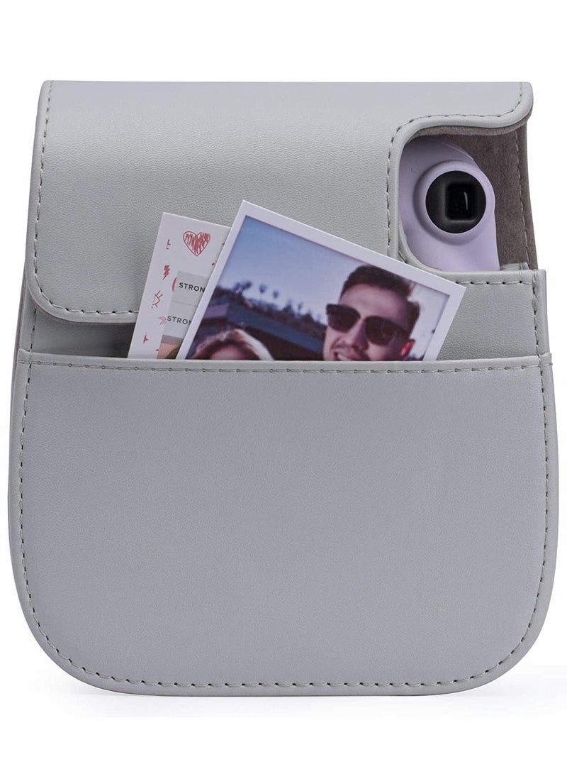 Premium Vegan Leather Case for Fujifilm Instax Mini 11 Instant Camera with Adjustable Strap and Stylish Design - Image 5