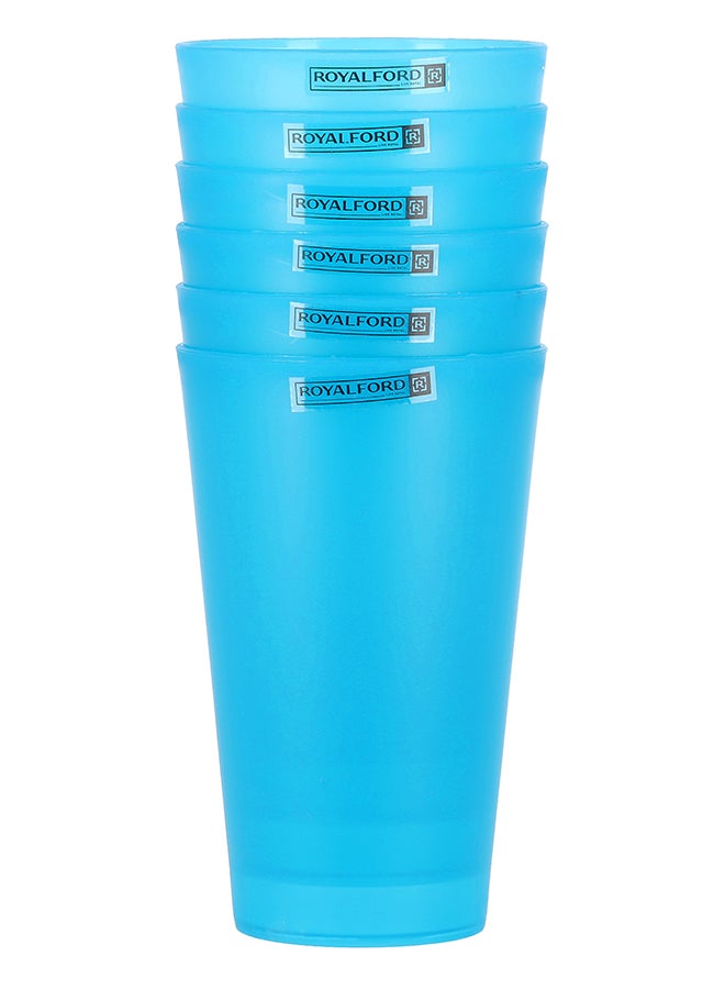 Royalford 6-Piece Tumbler Set Blue 6x470ml - Image 3