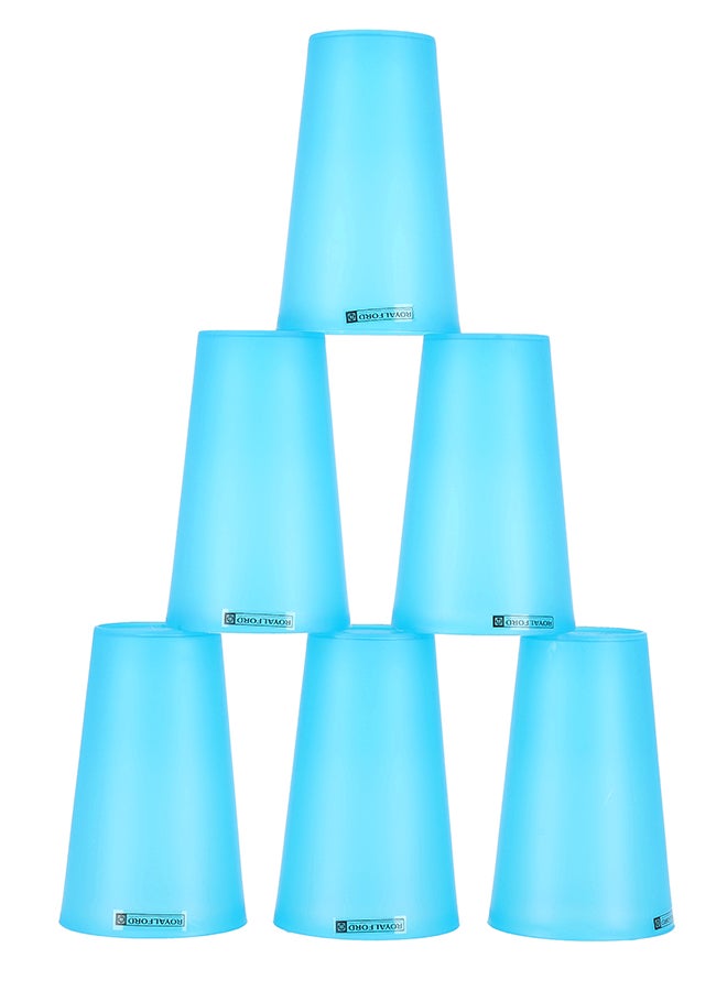 Royalford 6-Piece Tumbler Set Blue 6x470ml - Image 1
