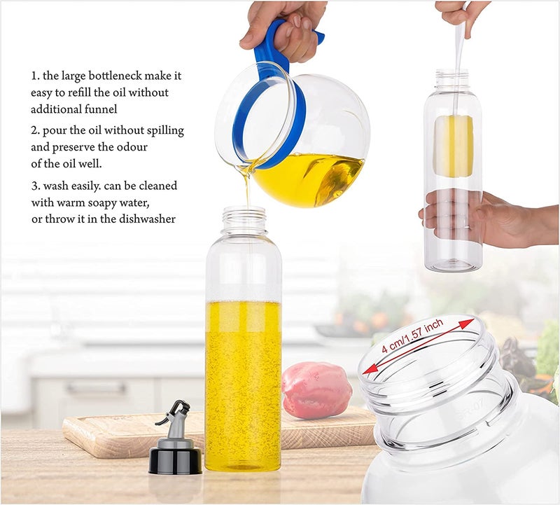 KBS Oil Dispenser 1 Litre Cooking Oil Dispenser Bottle Oil Container Kitchen Accessories Items (PACK-OF-2-1000ML) - Image 3