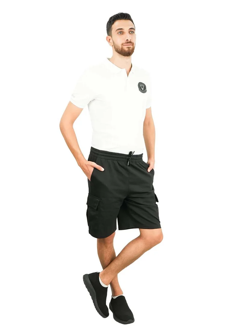 GIORDANO Men's Cotton Blend Interlock Relaxed Fit Shorts